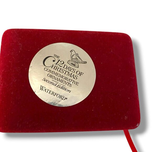 WATERFORD CRYSTAL 1996 12 DAYS OF CHRISTMAS TURTLE DOVE ORNAMENT MIB Collectible - Picture 2 of 7